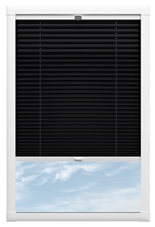 Pleated (Blackout), Black - Perfect Fit Blind